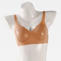 Realistic Silicone Push Up Bra Women Swimming Bikini Top Sport Streamer Cosplay Live Show Enhancing Breathable Seamless Shaper