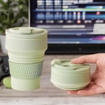 1 pz 350 ml tazze da caffè da viaggio pieghevole tazza in silicone tazze d'acqua pieghevoli BPA LIBERA bottiglia isolata da viaggio stoviglie da esterno