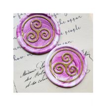 Triskele Sealing Wax Stamp Kit - Celtic Triple Spiral Wax Seal Stamp - Cloud Wax Seal Stamp - Wedding Invitation Wax Stamp