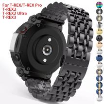 Stahlarmband für Huami Amazfit T-rex 3/2 Trex Pro Metallarmband für Amazfit T-Rex Ultra Tyrannosaurus Smartwatch-Zubehör