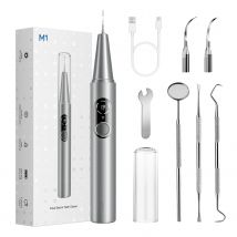 Visual Electric Ultrasonic Dental Cleaner - 5 Modes Safe Home Teeth Cleaner for Hard Stain Removal Teeth Whitening Oral Care