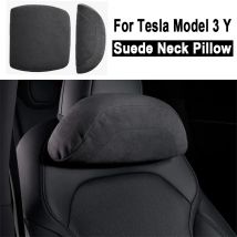 Bequemes Kopfstützen-Nackenkissen für Tesla Model 3/Y/3+ Model Y Juniper 20225, Zubehör, Auto-Wildleder-Nackenkissen für Reisen