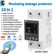 Tuya WiFi Digital Display Intelligent Current and Voltmeter 10 in 1 AC energy meter APP Control DIN Electrical Energy Meter