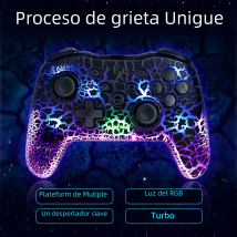 GAMINJA RGB inalámbrico Gamepad CRACK PROCESS para Nintendo Switch TV Box PS3 Joystick controlador giroscopio de seis ejes doble vibración