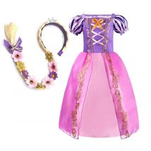 Vestido de Rapunzel para niños, disfraz de fiesta para niñas, disfraz de verano para cumpleaños, fantasía, Cosplay, Carnaval, ropa de Halloween de 3 a 8 años