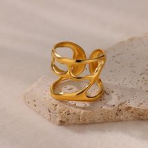 Gedrehte Ringe für Frauen Mädchen öffnen Edelstahl Ring Trend minimalist ischen Femme Band Paar Hochzeits schmuck Geschenke Anillos