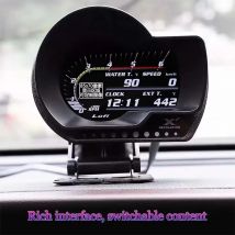 LUFI XF OBD2 Gauge Display Englische Version Digital Boost Revolution Instrument Auto Druck Afr RPM EXT Öl Meter Alarm Licht