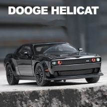 1:32 Dodge Challenger Helicat srt Legierung Sportwagen Modell Druckguss Metall Spielzeug Muskel auto Modell Simulation Sound und Licht Kinder Geschenk