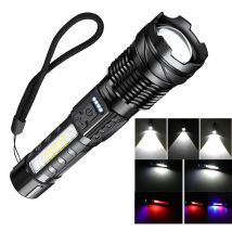Wiederaufladbare taktische Licht-Notfallscheinwerfer, leistungsstarke LED-Taschenlampen, Teleskop-Verteidigung, eingebaute Batterie-Taschenlampe
