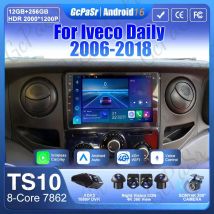 Para Iveco Daily 2006-2018 Android 16 Carplay navegación GPS No 2din Radio de coche vídeo GPS Monitor de coche sistemas inteligentes DVD
