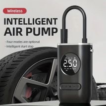 1 Set Pompa d'aria per auto Mini pompa per pneumatici elettrica semovente portatile Pompa di ricarica con display digitale wireless portatile