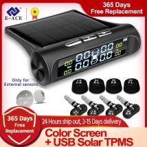 E-ACE Solar Power TPMS System monitorowania ciśnienia w oponach samochodowych Automatyczne systemy alarmowe Ostrzeżenie o temperaturze ciśnienia w oponach