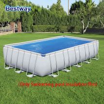 Bestway 58228 Plane für Rahmenpools, 732 x 366 cm Pool-Solarfolie, Poolheizung für Wasserheizung, Wärmeplane