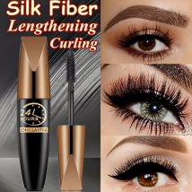 Mascara nero per occhi 5D Impermeabile allunga l'estensione delle ciglia Mascara in fibra di seta Trucco per occhi per le donne Trucco cosmetico coreano