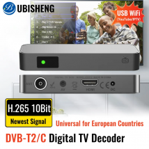 UBISHENG DVB T2 DVB-C Decodificatore TV digitale H265 Spagna TDT HD Sintonizzatore FTA TV Ricevitore EPG Set Top Box Universale per paesi europei