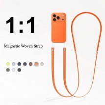 Wysokiej jakości oficjalny magnetyczny pasek tkany do oryginalnego iPhone'a 17 Pro Max 17 Air, smycz crossbody zapobiegająca zgubieniu, pasek Apple.
