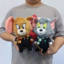 Exklusive Warner 100th Anniversary Tom und Jerry Plüschpuppe im Harry Potter-Kostüm, süßes kleines Schlüsselanhänger-Stofftier-Geschenk