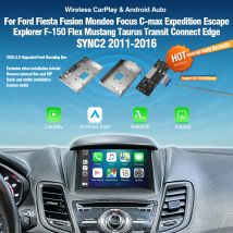 AUTOTOP for Ford Sync2 Fiesta C-max Edge Explorer F-150 Focus Fusion,Wireless CarPlay Android Auto GPS Navigation Radio Stereo