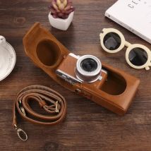 Ganzkörper-Digitalkameratasche aus PU-Leder mit präziser Passform, Taschenbox, Hülle für Panasonic LUMIX GF7 GF8 GF9 GF10 + 12-32-mm-Objektiv