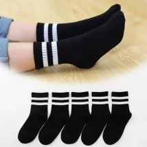 5 Paare/los Reine Farbe Weiche Atmungsaktive Baumwolle Kinder Schule Socken Mädchen Jungen Casual Grau Schwarz Weiß Sport kinder Socken