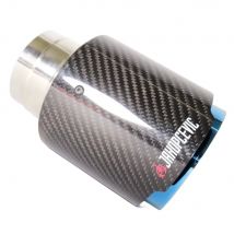 Auto Glänzende Carbon Faser Schalldämpfer Spitze Abgasanlage Rohr Schalldämpfer Düse Universal Gerade Edelstahl Blau