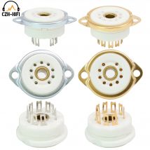 9pin B9A Vacuum Tube Socket Ceramic Valve Base Power Lamp Jack for 12AX7 EL84 5670 12AT7 Vintage Audio Amplifier DIY HiFi