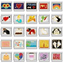 Hapiship Fashion Animal Dog Cat Flower Heart Love Wing Italian Charm Fit 9mm Stainless Steel Bracelet Jewelry DIY Making DJ042