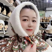 Dame Hot Winter Mode Artikel künstliche Nerz Pelz Leder Kappen mit Winter Ohren Schutz Damen dicke und warme Wintermütze