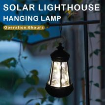 Lampada a cherosene retrò Lanterna a candela solare impermeabile LED Paesaggio Cortile Luci a sospensione Decorazione del giardino esterno