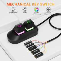 Mechaniczny przełącznik zasilania komputera stacjonarnego Zewnętrzny start Przełącznik komputerowy Włącznik/wyłącznik i reset Przycisk przedłużający PC Przełącznik przycisku zasilania