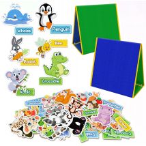 Faltbares Filzbrett für Kleinkinder im Vorschulalter, frühes Lernen, interaktives Geschichtenerzählen, doppelseitiges Flanellbrett, Wandbehang, Geschenk