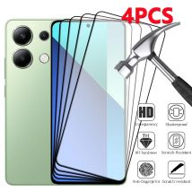 4 sztuki dla Xiaomi Redmi Note 13 4G Szkło Redmi Note 13 4G Szkło hartowane Pełna osłona Klej 9H Ochrona ekranu dla Redmi Note 13 4G