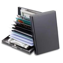 Rfid Business Kreditkartenetui Metallgehäuse Luxus Bankkarteninhaber Tasche Kartenhalter für Männer Frauen Mini Reise Minimalistische Geldbörse