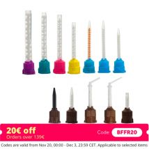 50/100PCS Punte di Miscelazione Dentale Gomma di Silicone Punta di Miscelazione Materiali per Impressioni Dentali Tubo di Miscelazione Protesi Laboratorio Tubi di Colore