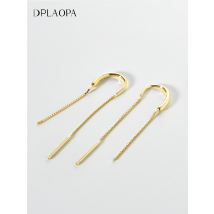 DPLAOPA 925 Sterling Silver Lunga Catena Orecchino di Goccia 2024 Fine Nuovo Semplice Delicato Regalo di Compleanno Del Partito Dei Monili Per Le Donne