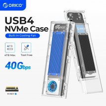 ORICO-carcasa de SSD M.2 con ventilador de refrigeración, carcasa de 40Gbps, USB4, M2, NVMe, Compatible con Thunderbolt 3, 4, USB3.2 para MacBook Pro
