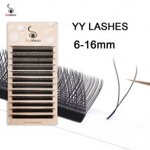 Supmacio YY Lash 16 mm Y-förmige Wimpernverlängerung 2D 6–16 mm Wimpern mit zwei Spitzen, brasilianisches Volumen, Fächerwimpernzubehör, Netzwimpern
