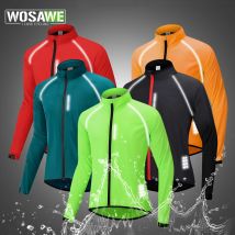 WOSAWE męska wiatrówka rowerowa ultralekka odblaskowa wiatroszczelna kurtka mężczyźni MTB Road Bike