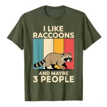 I Like Raccoons and Maybe 3 People Y2k Design for Men Women Racoon Lover T-Shirt Cute Animal Print Zookeepers Novelty Tees Gifts
