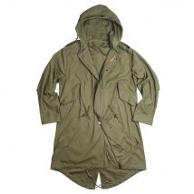 WWII WW2 M51 Windbreaker American Soldier Men's Fishtail Windcoat M1950 Green CoatWindbreaker Soldier Jacket