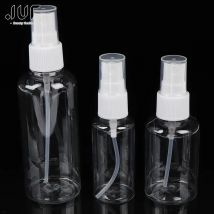 30ml / 50ml / 100ml leere spray flasche kunststoff mini nachfüllbare alkohol abgabe flasche mehrweg kosmetische container