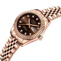 NIBOSI Diamond Women Watches Top Brand Luxury Fashion Ladies Casual Dress Watch Waterproof Auto Week Date Women Rol Watch Reloj
