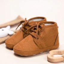 Neugeborene Baby Jungen Mädchen Schuhe Retro Pu weichen Boden Anti-Rutsch-Schnürung Kleinkind Schuhe erste Wanderer Baby Baby Stiefeletten