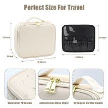 LED-beleuchtete Reise-Make-up-Tasche mit Spiegel, tragbarer wasserdichter Make-up-Organizer, Kosmetiktasche, Geburtstagsgeschenk für Mädchen und Frauen
