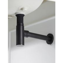 Silver Bottle Trap Brass Round Siphon Silver P-TRAP Bathroom Vanity Basin Pipe Waste With Pop Up Drain WF-6920
