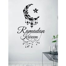 Ramadan Kareem Vinyl Wall Decals Islamic Art Crescent Star Home Decor for Living Room Interior Decoration Sticker Murals Z622