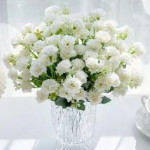 5 forchette 15 teste fiori artificiali piccolo garofano per accessori per ghirlande natalizie tavolo da pranzo per la casa decorazione di nozze bonsai
