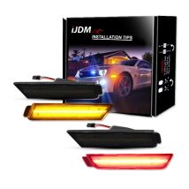 4x Kit luci di posizione laterali a LED con lente affumicata per Chevy 2010 2011 2012 2013 2014 2015 Camaro per Chevrolet Lampade anteriori/posteriori Rosso/Ambra