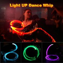 LED Fiber Optic Peitsche USB Aufladbare Leuchten Optische Hand Seil Pixel Dance Peitsche Fluss Spielzeug Dance Party Beleuchtung Zeigen Für Party