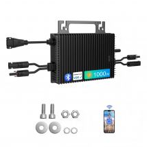 IP67 1000W Solar-Mikrowechselrichter mit Bluetooth, SUKFLOW Dual-MPPT Solar-Eingänge mit integriertem WLAN für Balkon-Solarsysteme